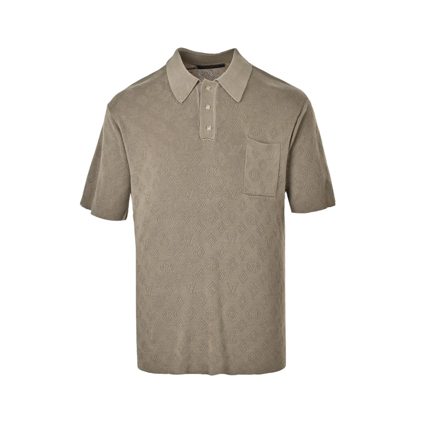 Louis Vuitton/Louis Vuitton 26ss hollow presbyopic knitted Polo short sleeves